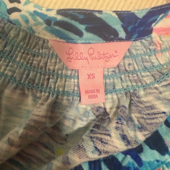 Lilly Pulitzer Blue and Pink Halter Mini Sundress - Picture 5 of 9